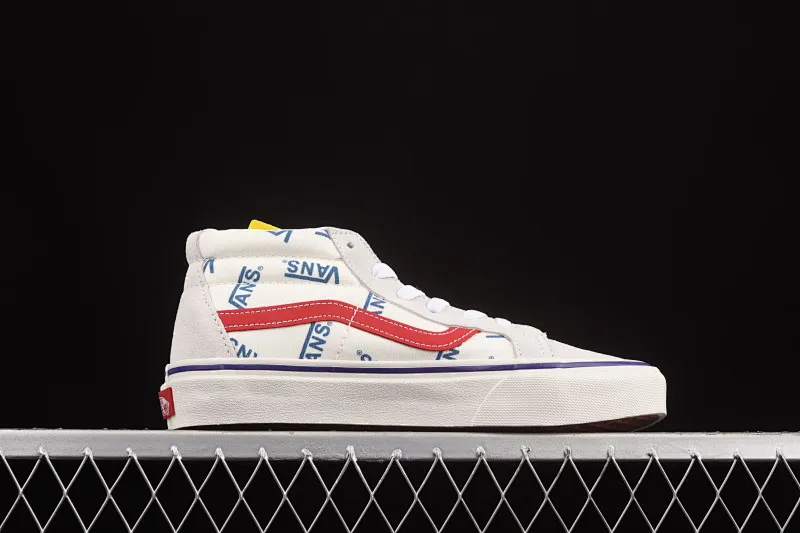 All categories Vans Vans series Vans Mid Vans China Vans Sk8-Mid Logo white full-print mid-top casual sneakers VN0A3WKT9M8